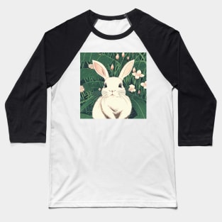 White American Sable Rabbit Cutie Pie Floral Bunny Mom Baseball T-Shirt